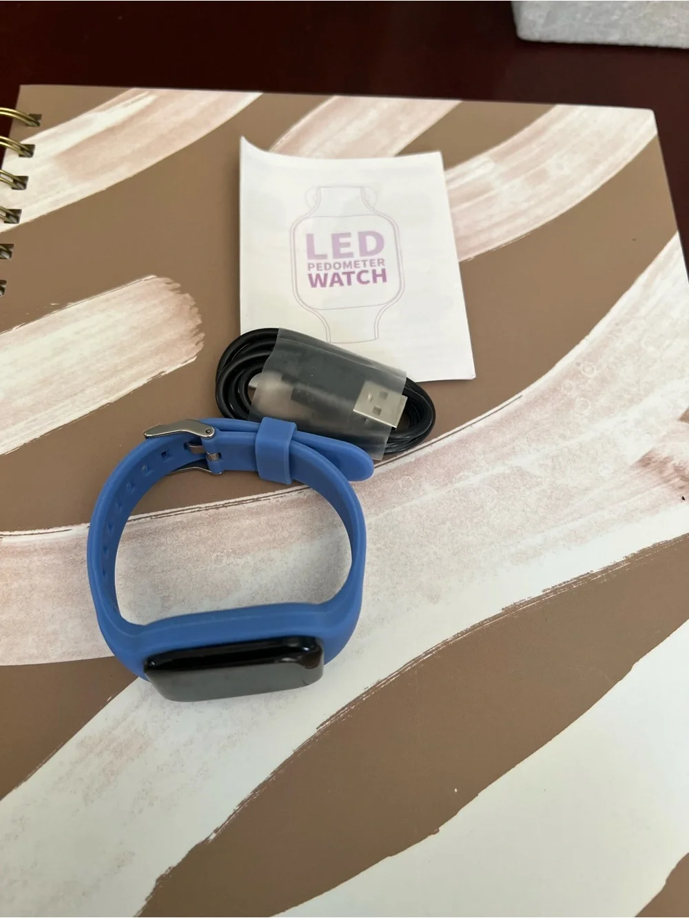 LED Pedometer Watch - Blue
